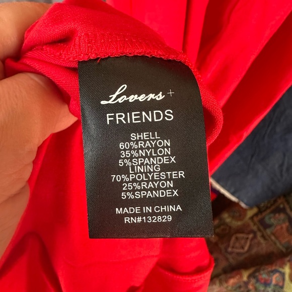 NWT Lovers and Friends Cece Gown Maxi Dress Red Rose Large - Picture 11 of 11